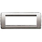 Vimar 16756.34 Idea Placca Rondò 6M nichel spazzolato product photo