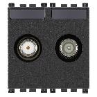 Vimar Arké 19302.01 Presa TV-RD-SAT diretta 2 uscite grigio product photo