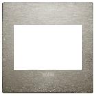 Vimar Arké 19648.08 Placca Classic 3M BS acciaio spazzolato product photo