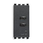 Vimar Eikon 20292.CC Alimentatore USB C+C 15W 3A 5V 1M grigio product photo