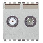 Vimar Eikon 20302.01.N Presa TV-RD-SAT diretta 2 uscite Next product photo