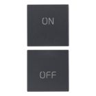 Due mezzi tasti 1M simboli ON/OFF grigio product photo