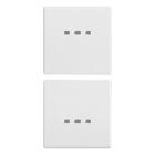 Vimar Eikon 20751.B Due mezzi tasti 1M neutro pers. bianco product photo