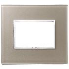 Vimar Eikon 21653.74 Placca 3M opale bruno product photo