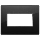 Vimar Eikon 21654.88 Placca 4M nero totale diamante product photo