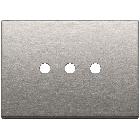 Vimar Eikon 22683.RN.3.11 Placca 3Mx3 Tondo nichel spazzolato product photo