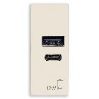 Vimar Linea 30292.ACC Alimentatore USB A+C 12W 2,4A 5V canapa product photo