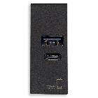 Vimar Linea 30292.ACG Alimentatore USB A+C 12W 2,4A 5V nero product photo