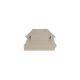 Piastra terminale, 44 mm x 1.5 mm, Beige scuro (Conf. da 50 Pz.) product photo Photo 01 2XS