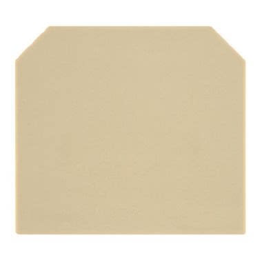Pareti di separazione (Morsetto), Piastra intermedia, 50 mm x 44 mm, beige (Conf. da 20 Pz.) product photo Photo 01 3XL