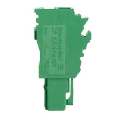 Connettore (Morsetto), Collegamento ad innesto, 2.5 mm², 500 V, 24 A, Numero di poli: 1, verde (Conf. da 50 Pz.) product photo Photo 01 3XL