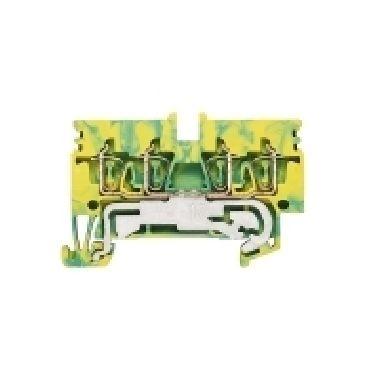 Morsetto PE, Molla autobloccante, 2.5 mm², 800 V, Numero di collegamenti: 4, Numero di piani: 1, Verde/giallo (Conf. da 50 Pz.) product photo Photo 01 3XL
