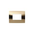 Placca 3 moduli oro lucido product photo