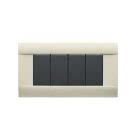 Placca Ral S45, sabbiata in tecnopolimero colore bianco blanc 4 Mod. product photo