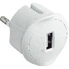kit - adattatore spina standard tedesca presa USB 1,5A - bianco product photo