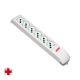 Multipresa senza cavo 6P40, antibatterica, bianco product photo Photo 01 2XS
