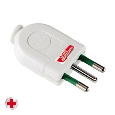 Spina S11 2P+T 10A smontabile EASY, antibatterica, colore bianco product photo Photo 01 3XL