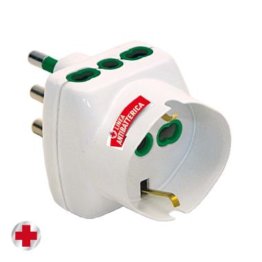 Adattatore da S17 a 2P17/11+1P40 VERTICAL SYSTEM, antibatterico, bianco product photo Photo 01 3XL