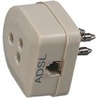 Commutatore ADSL spina/presa tripolare, avorio product photo