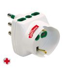 Adattatore da S17 a 2P17/11+1P40 VERTICAL SYSTEM, antibatterico, bianco product photo