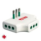 Adattatore da S11 a 3P11 piatto, antibatterico, colore bianco product photo