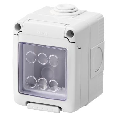 Contenitore per apparecchi system - stagno - 2 posti - grigio ral 7035 - ip55 product photo Photo 01 3XL