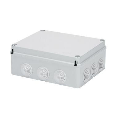 Cassetta di derivazione con coperchio basso a vite - ip55 - dimensioni interne 240x190x90 - pareti con passacavi - gwt960ºc - grigio ral 7035 product photo Photo 01 3XL