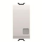 PULSANTE UNIPOLARE 250V ac - NA 16A ILLUMINABILE - CON DIFFUSORE - 1 MODULO - BIANCO - CHORUS product photo