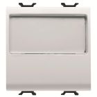 PULSANTE CON TARGA PORTANOME ILLUMINABILE 250V ac - NA 10A - 2 MODULI - BIANCO - CHORUS product photo