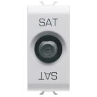 PRESA TV/SAT SCHERMATURA CLASSE A - CONNETTORE F FEMMINA - DIRETTA CON PASSAGGIO DI CORRENTE - 1 MODULO - BIANCO - CHORUS product photo
