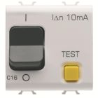 INTERRUTTORE AUTOMATICO MAGNETOTERMICO DIFFERENZIALE - CURVA C - CLASSE A - 1P+N 16A 230Vac 10mA - 2 MODULI - BIANCO - CHORUS product photo