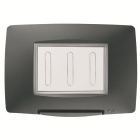 PLACCA STAGNA STANDARD ITALIANO - 3 POSTI IP55 - NERO - CHORUS product photo