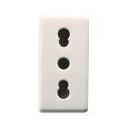 Presa standard italiano 250v ac - 2p+t 16a bivalente - p11-p17 - 1 modulo - system white product photo