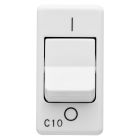 INTERRUTTORE AUTOMATICO MAGNETOTERMICO 230V ac - 1P+N 10A 3kA CURVA C - 1 MODULO- SYSTEM WHITE product photo
