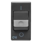 INTERRUTTORE AUTOMATICO MAGNETOTERMICO 230V ac - 1P+N 16A 3kA CURVA C - 1 MODULO- SYSTEM BLACK product photo