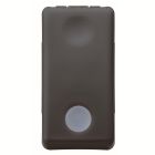INTERRUTTORE UNIPOLARE 250V ac - 16AX - CON LENTE NEUTRA SOSTITUIBILE - LUMINOSO 230 V ac - 1 MODULO - SYSTEM BLACK product photo