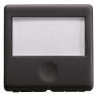 PULSANTE CON TARGA PORTANOME ILLUMINABILE 250V ac - NA 10A - 2 MODULI - SYSTEM BLACK product photo