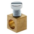 Morsetto in ottone per linea di terra passante - 4mm² - fissaggio apressione product photo