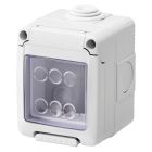 Contenitore per apparecchi system - stagno - 2 posti - grigio ral 7035 - ip55 product photo