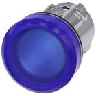 Indicatore luminoso, 22 mm, rotondo, in metallo lucido, colore blu, gemma, liscia product photo